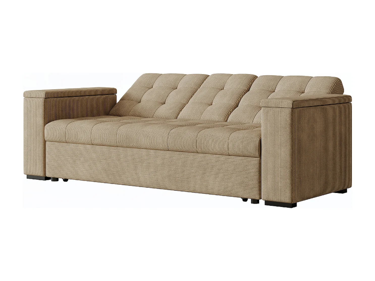 Sofá cama 3 plazas de pana beige NOHO