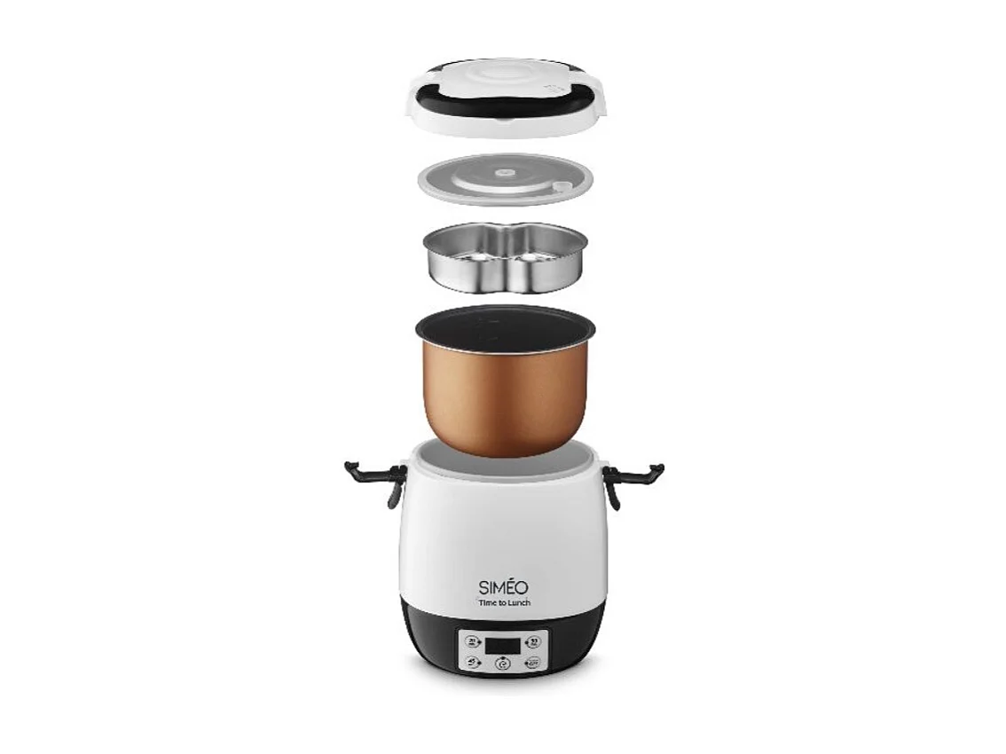 Lunch-box électrique 300 W noir et blanc