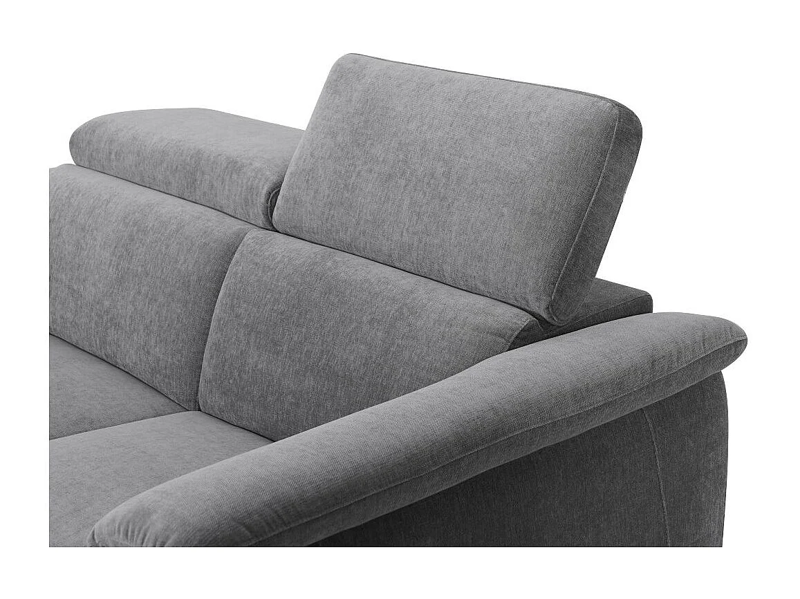 Canapé de relaxation électrique 3 places Olmia en tissu - Gris - L195 x P104 x H73cm - Loungitude