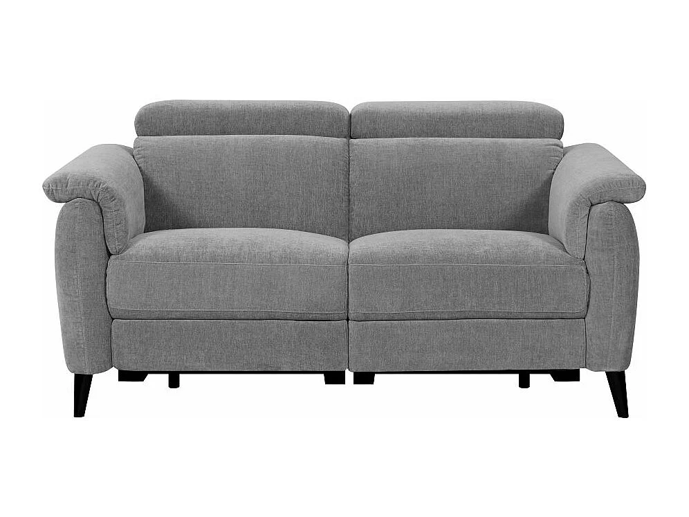 Canapé de relaxation électrique 2 places Olmia en tissu - Gris - L160 x P104 x H73cm - Loungitude