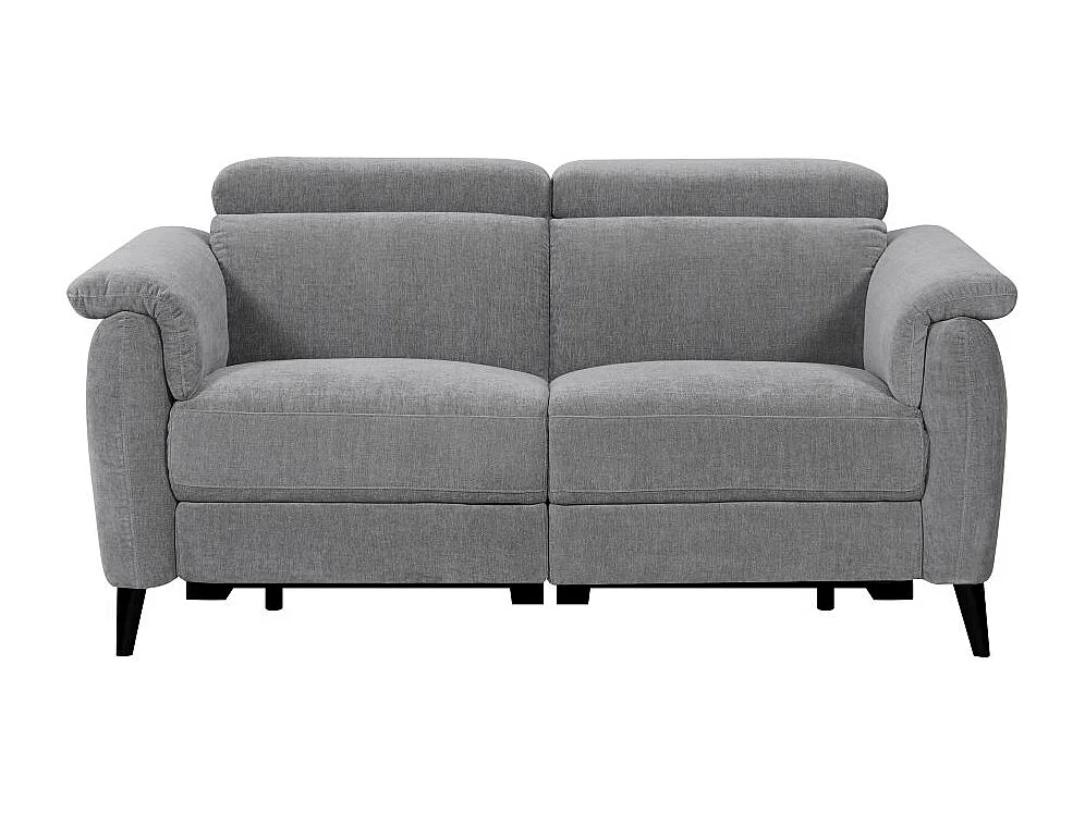Canapé de relaxation électrique 2 places Olmia en tissu - Gris - L160 x P104 x H73cm - Loungitude