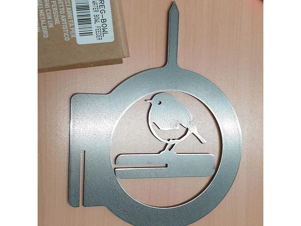 Support pour bol mangeoire en acier corten Bird