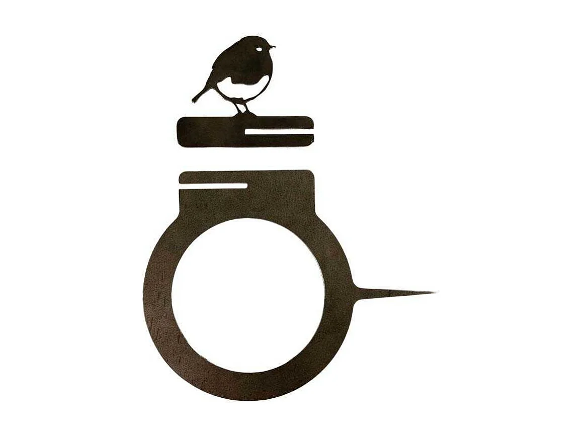 Support pour bol mangeoire en acier corten Bird