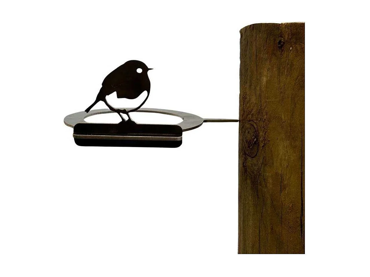 Support pour bol mangeoire en acier corten Bird