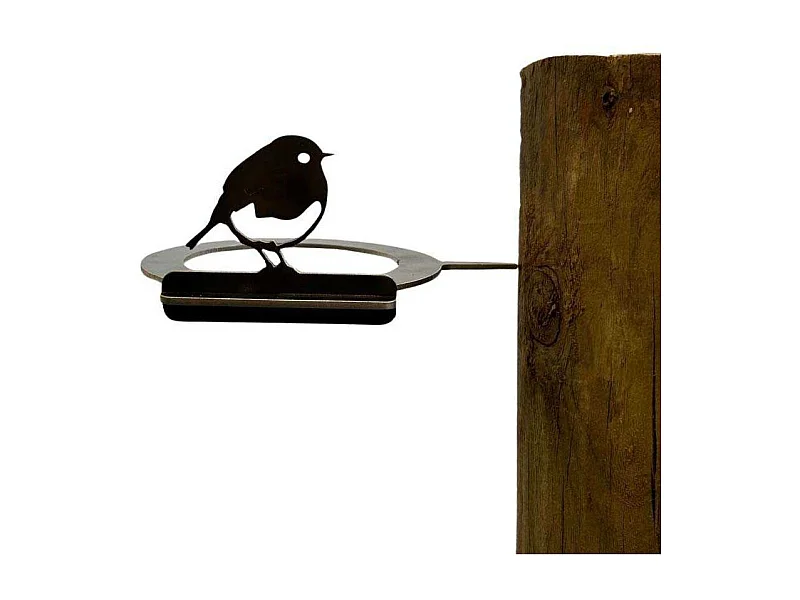 Support pour bol mangeoire en acier corten Bird
