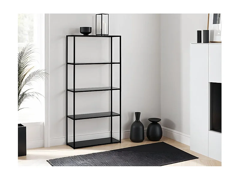 Etagère FILAR en métal - 75 x 27 x 154 cm - Noir