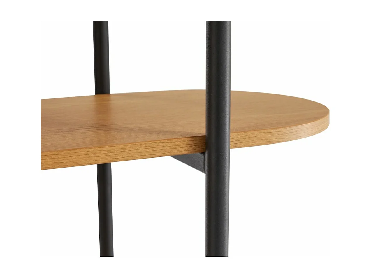 Etagère BRODIE avec finition chêne et pieds métal noirs - 120x35cm - Bois