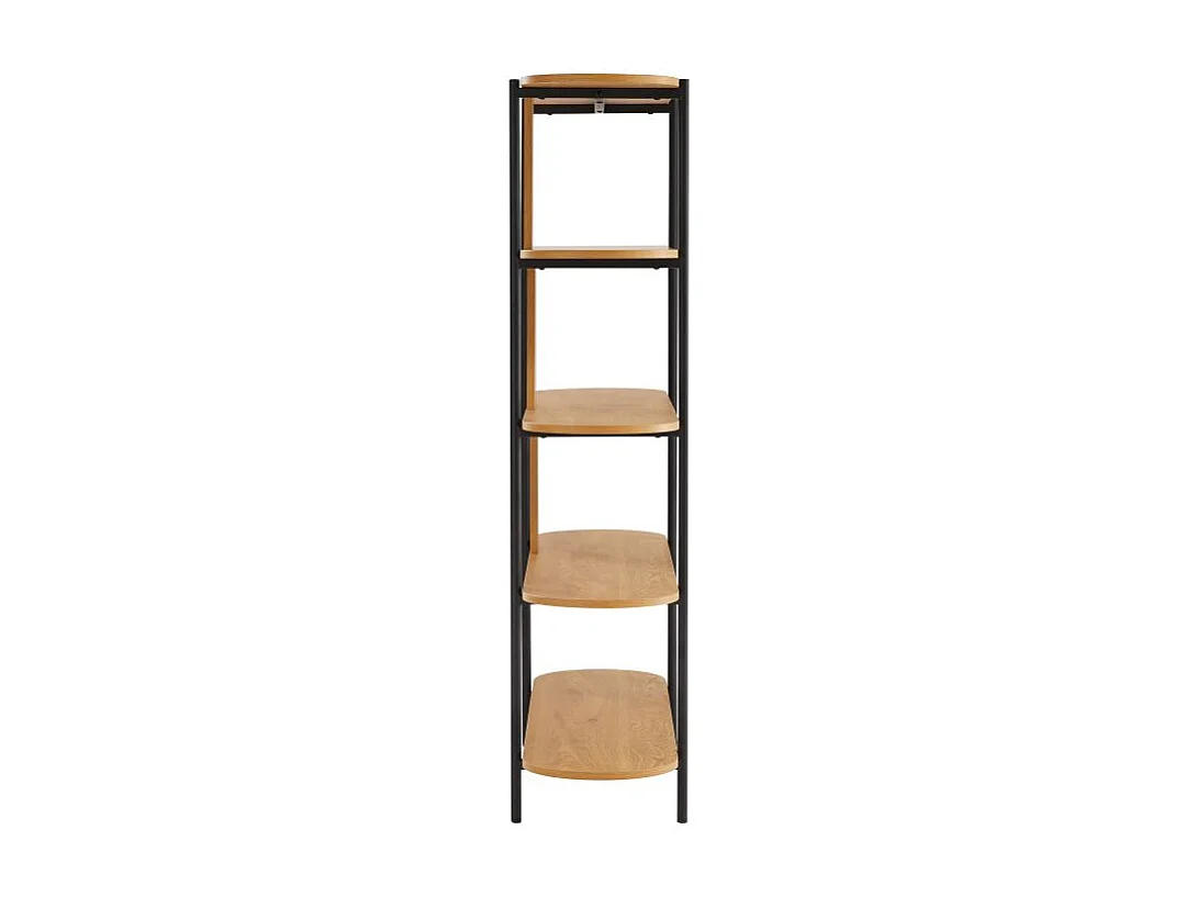 Etagère BRODIE avec finition chêne et pieds métal noirs - 120x35cm - Bois