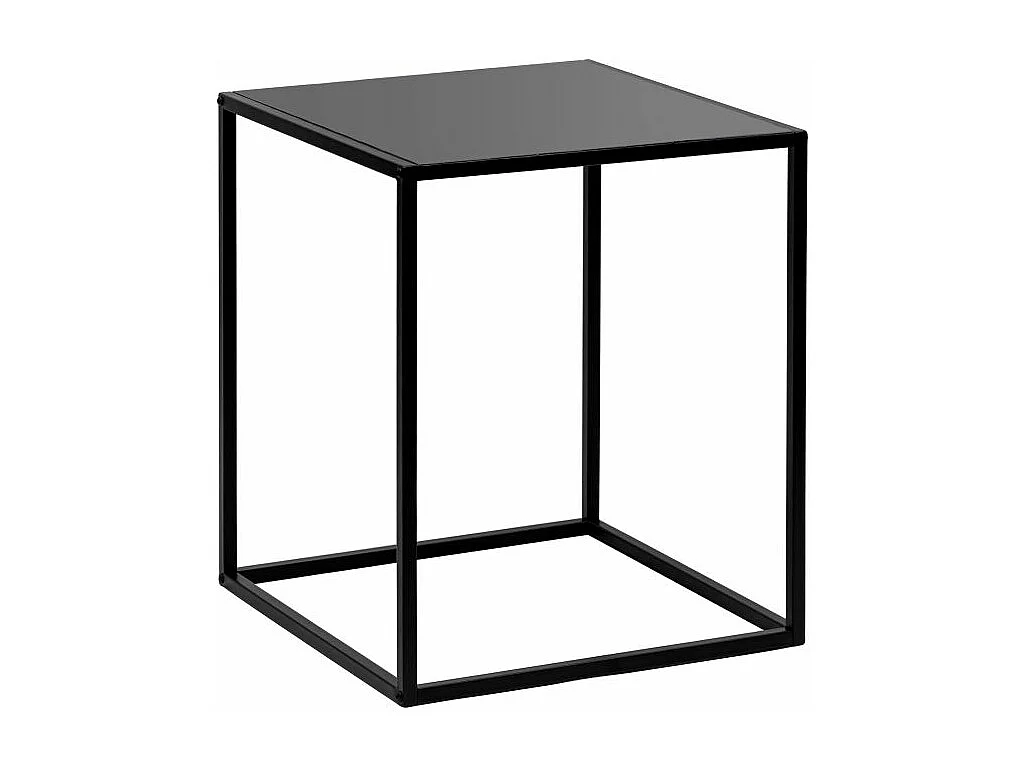 Table d'appoint FILAR carré en métal - 45x45 cm - Noir