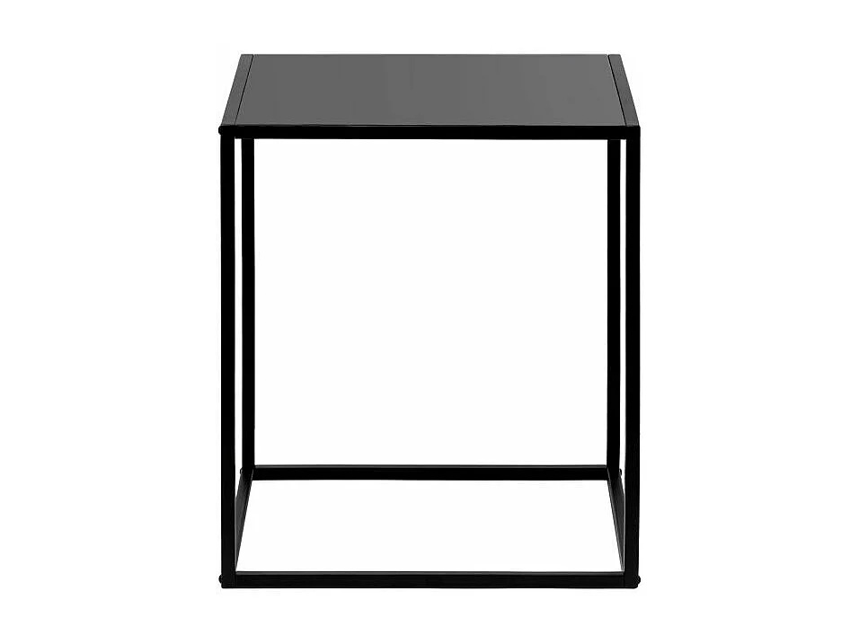 Table d'appoint FILAR carré en métal - 45x45 cm - Noir