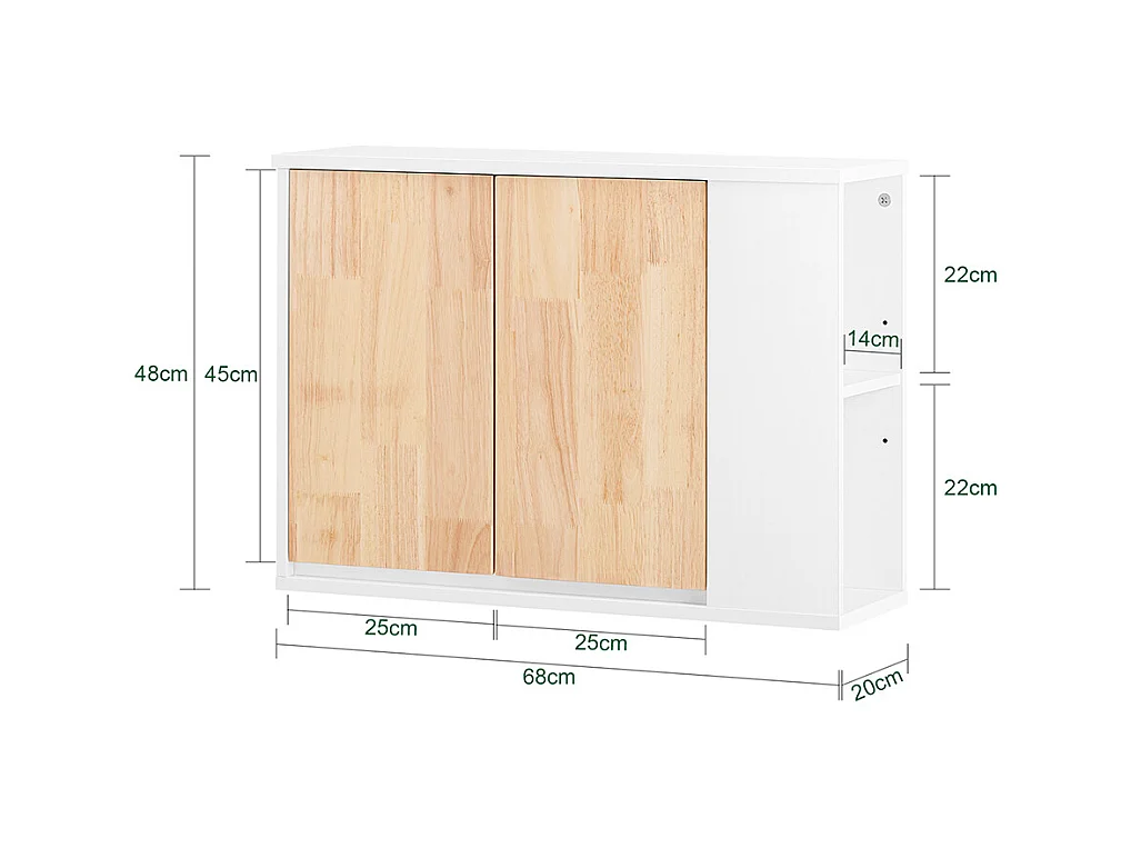 SoBuy Hängeschrank BZR144-WN
