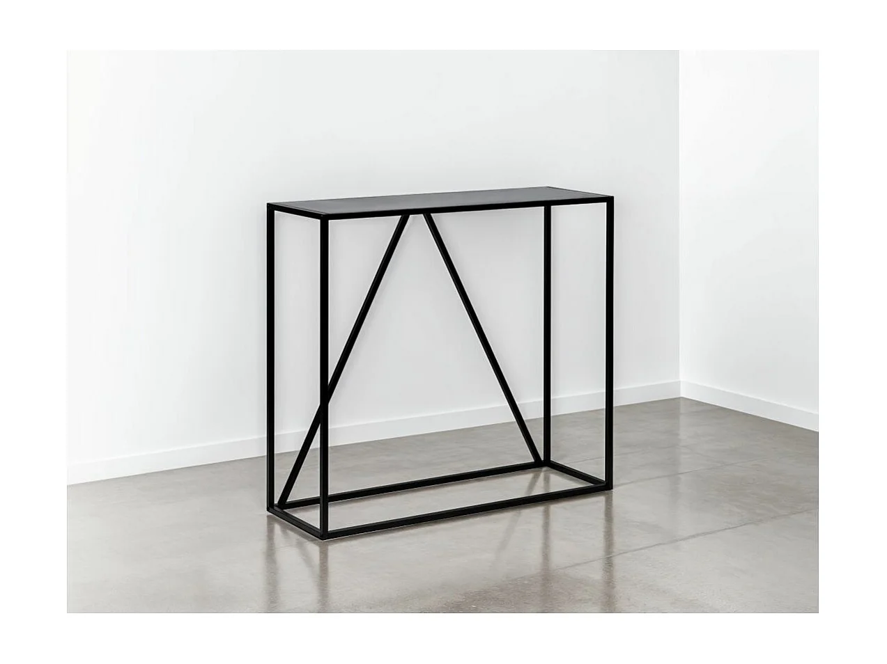 Console FILAR en métal noir - 90x30 cm