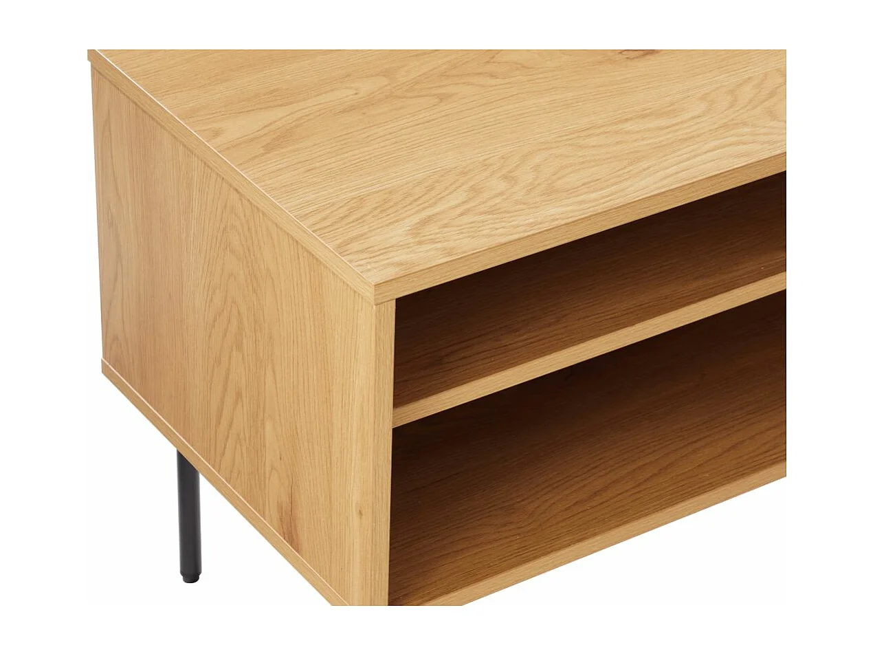 Meuble TV BRODIE en bois et pieds noirs - 120x40 cm