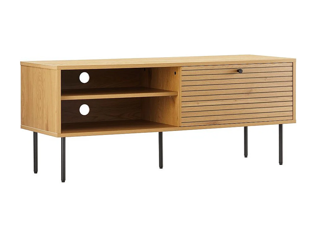 Meuble TV BRODIE en bois et pieds noirs - 120x40 cm