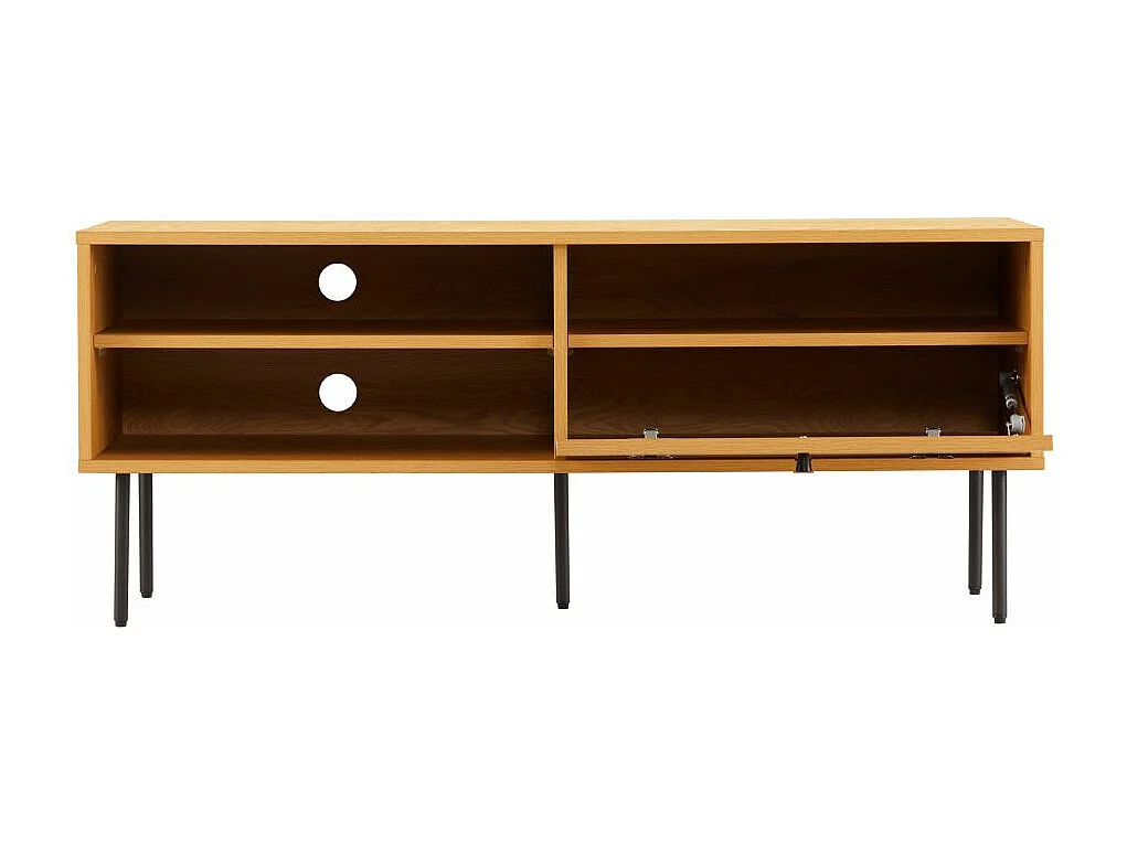 Meuble TV BRODIE en bois et pieds noirs - 120x40 cm