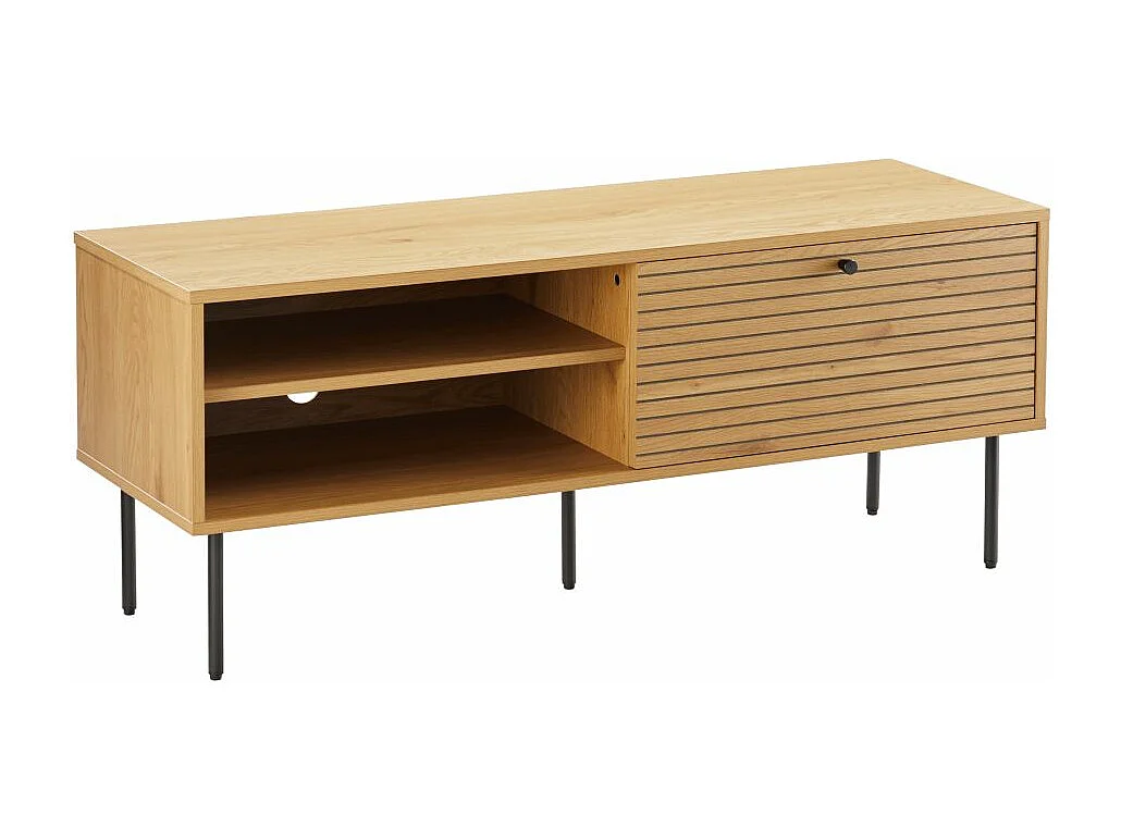 Meuble TV BRODIE en bois et pieds noirs - 120x40 cm