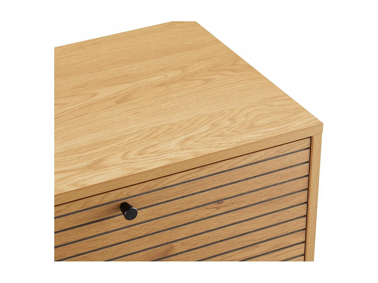 Meuble TV BRODIE en bois et pieds noirs - 120x40 cm