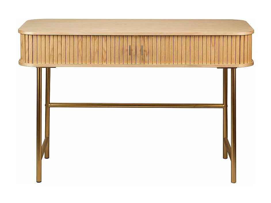 Bureau GOYA en bois et laiton - 120x50 cm