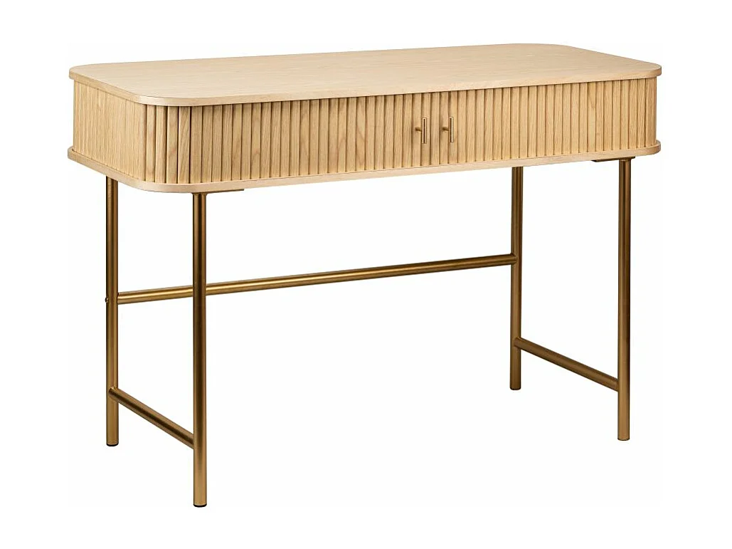 Bureau GOYA en bois et laiton - 120x50 cm