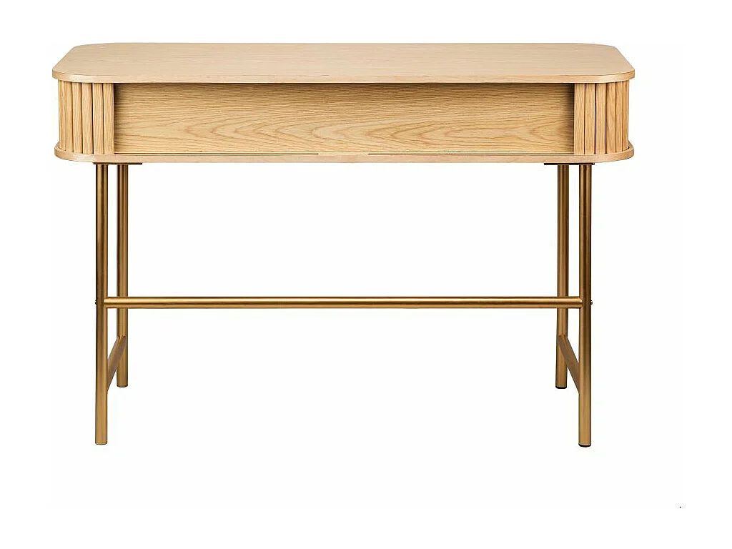 Bureau GOYA en bois et laiton - 120x50 cm