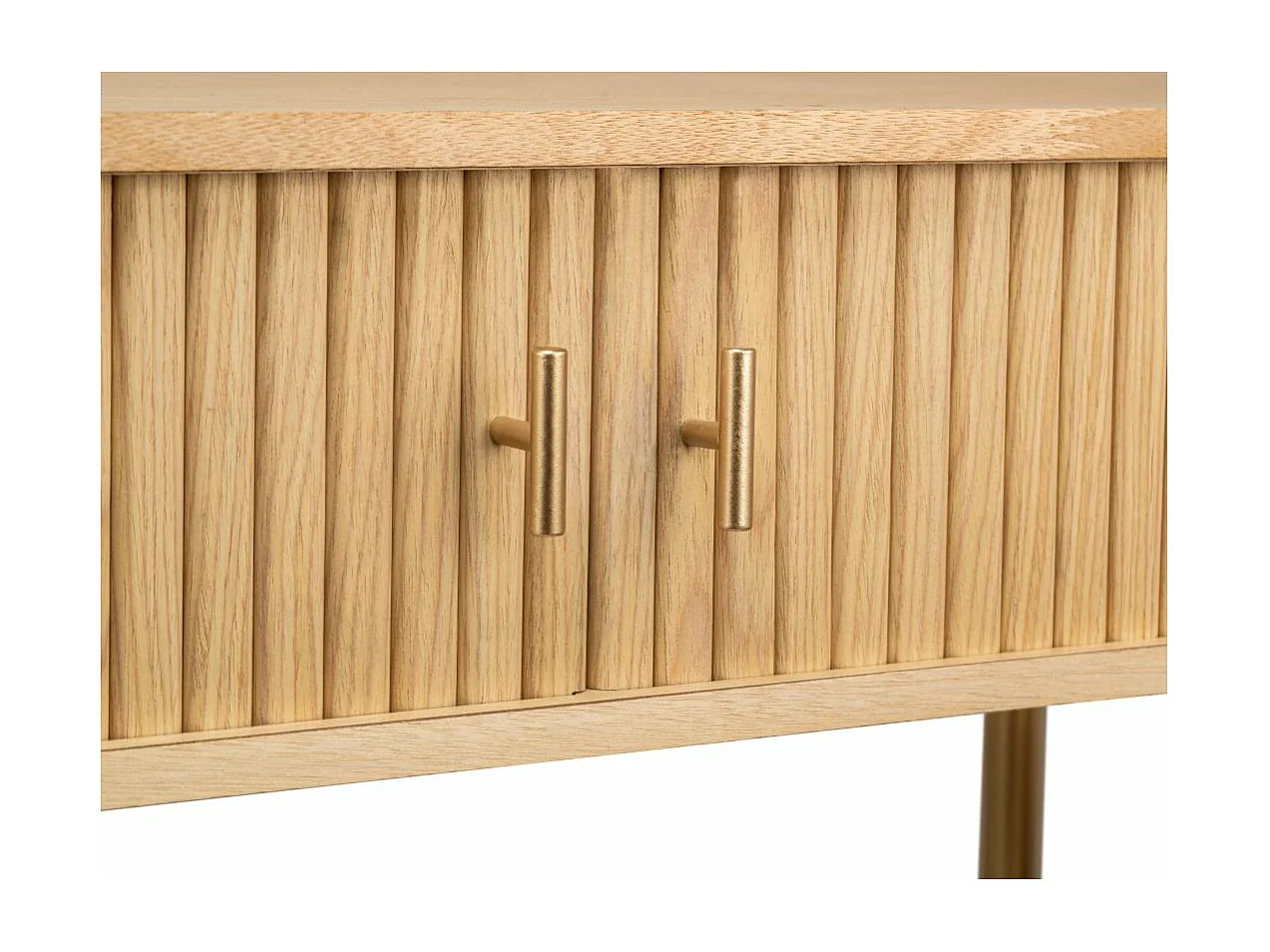 Bureau GOYA en bois et laiton - 120x50 cm