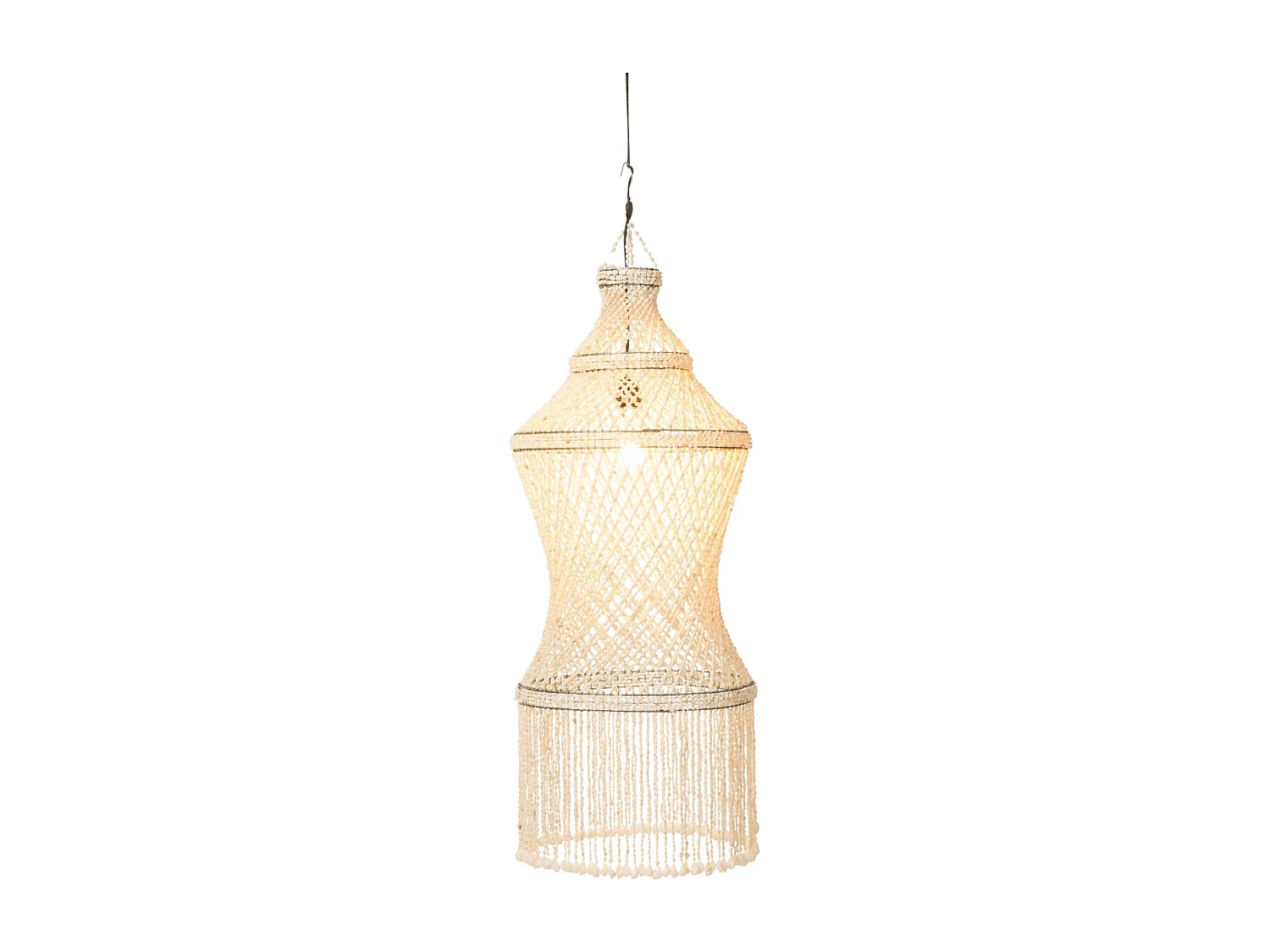 Lampe Suspension Coquillage "Lisa" 128cm Naturel