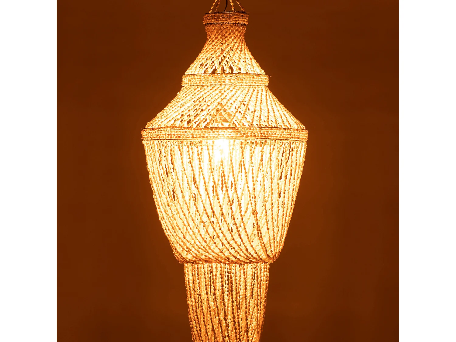 Lampe Suspension Coquillage "Daisy" 176cm Naturel