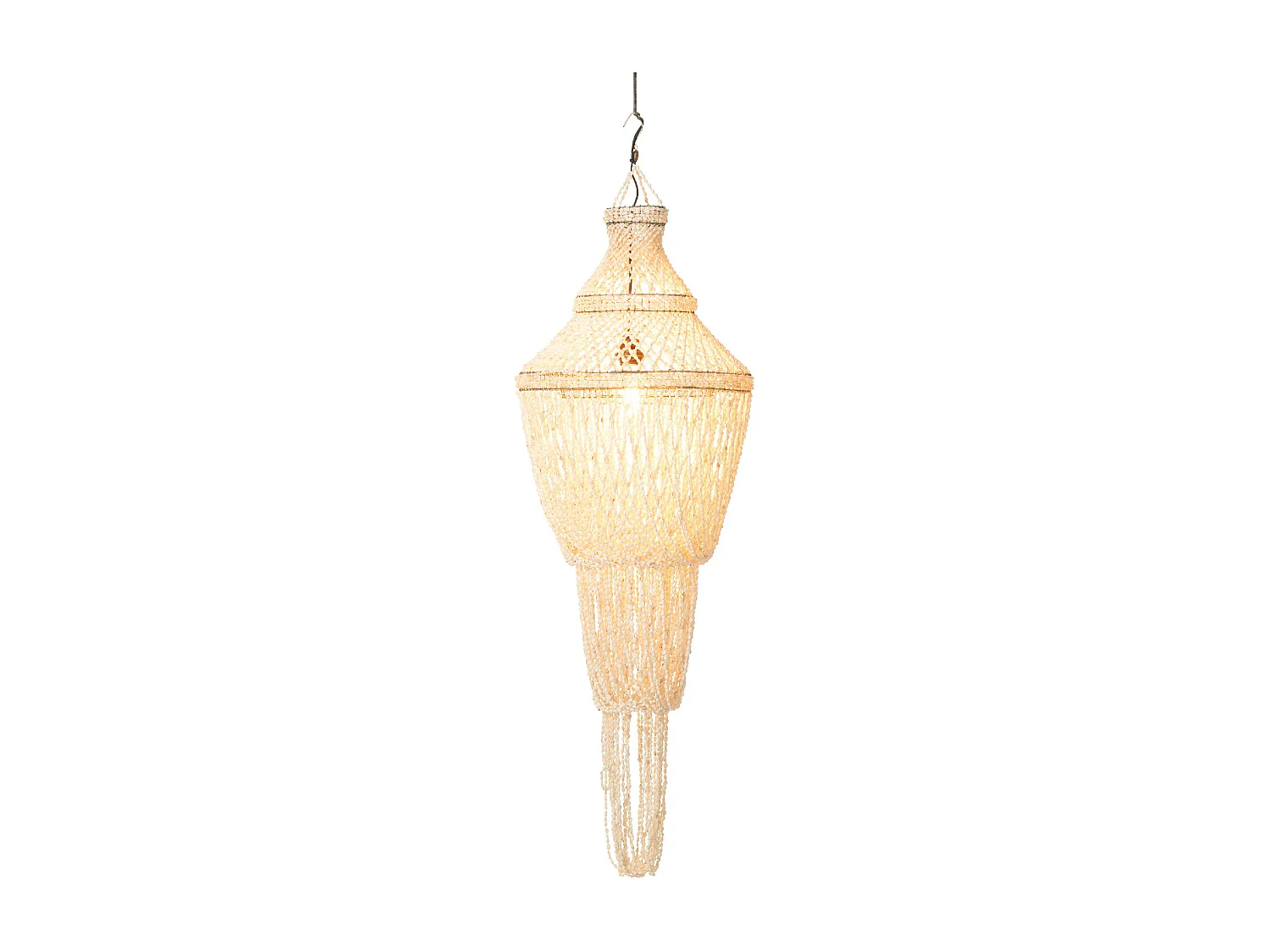 Lampe Suspension Coquillage "Daisy" 176cm Naturel