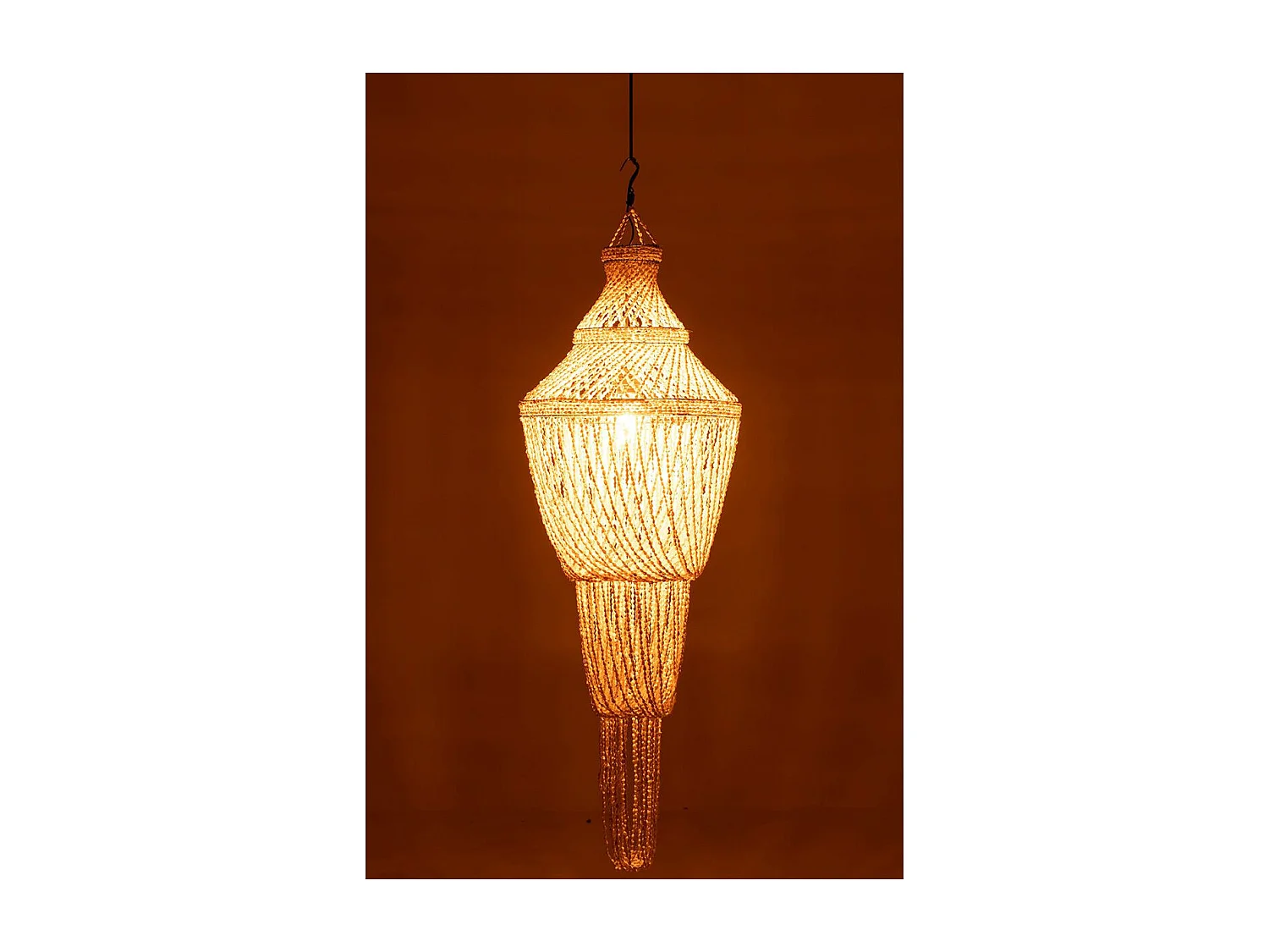 Lampe Suspension Coquillage "Daisy" 176cm Naturel