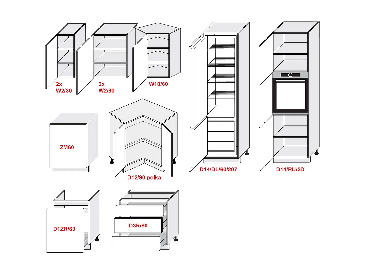 WINKELKÜCHE Kvantum weiß matt, Arbeitsplatte Eiche Sonoma  270 / 230 / 207cm 11-teilig