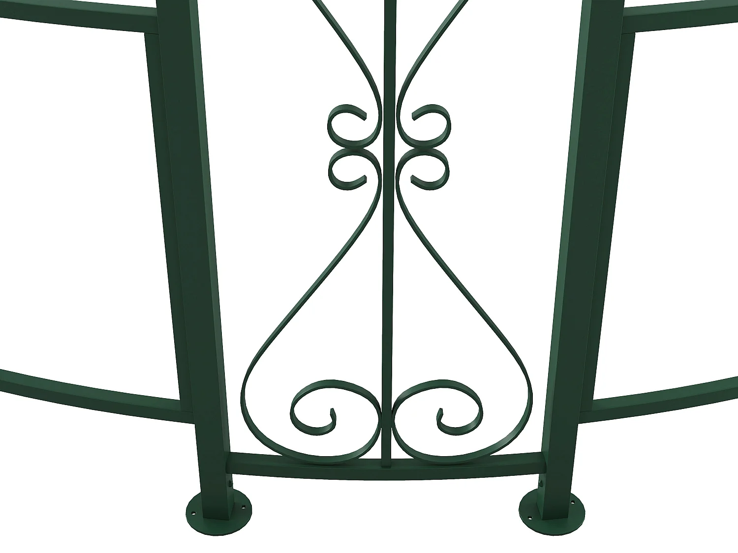 Kiosque de jardin en métal façon fer forgé D300 x H305 cm - Vert - TILCARA