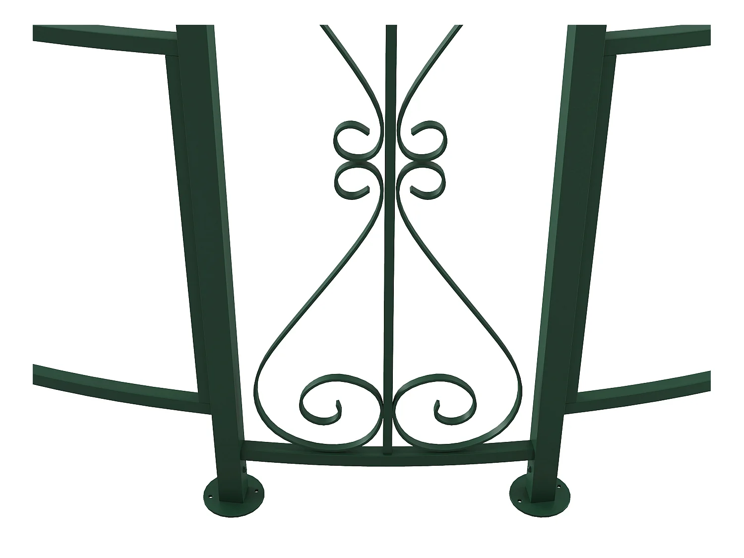 Gartenpavillon - Metall in Schmiedeeisen-Optik - 300 x 305 cm - Grün - TILCARA