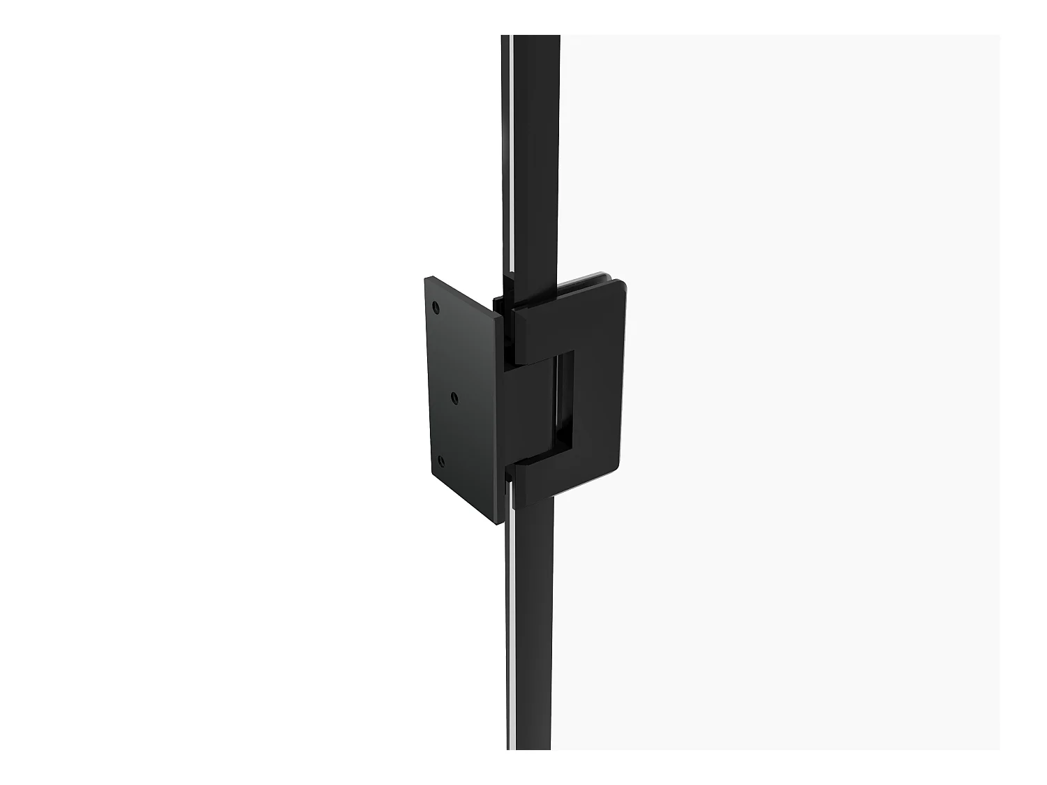 Porte réversible sans bâti en verre trempé - Noir - H204 x L93 cm - MASERU