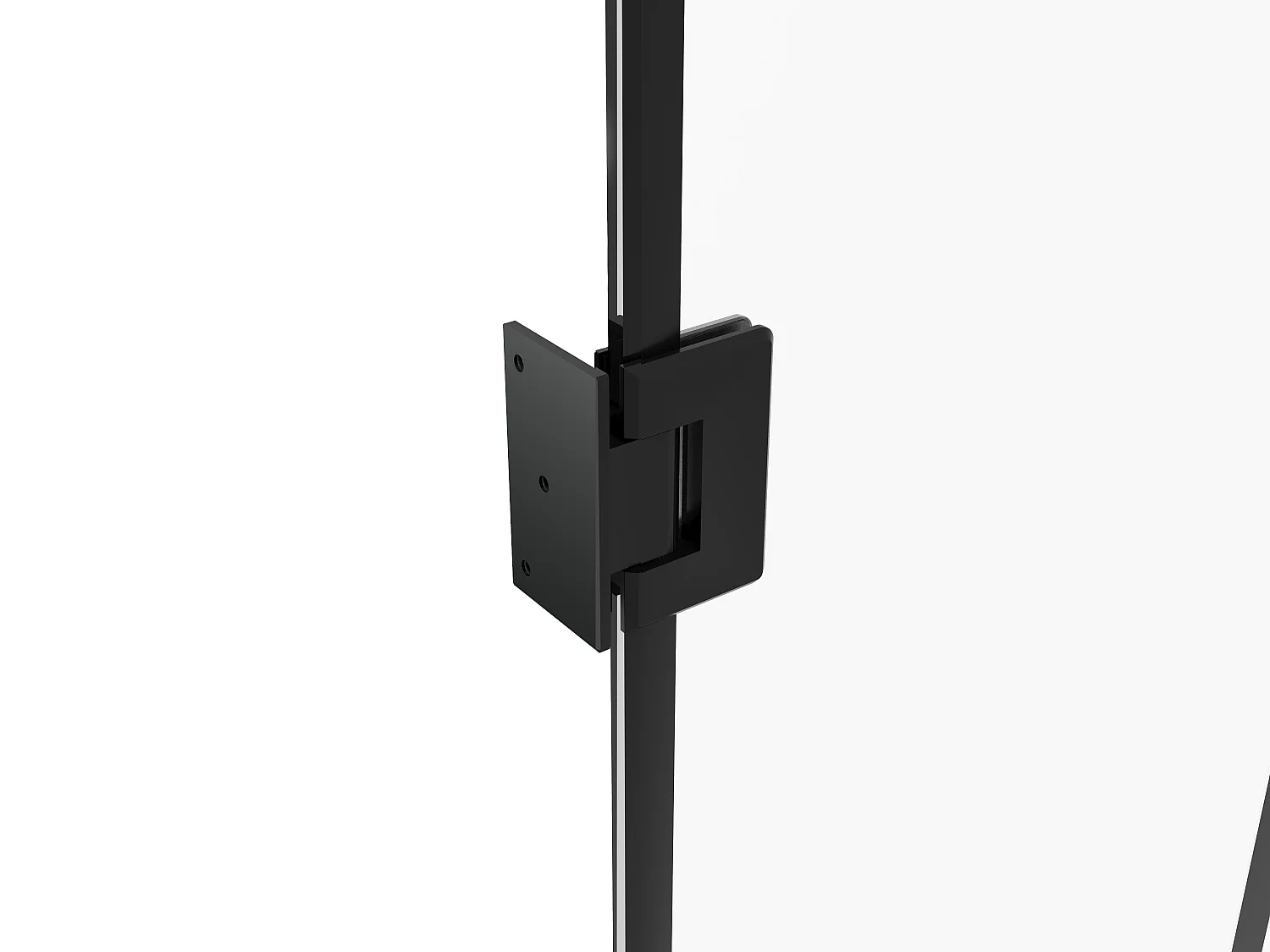 Porte réversible sans bâti en verre trempé - Noir - H204 x L93 cm - SEROTO