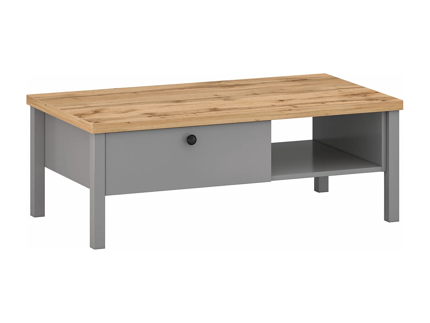 Couchtisch Melini schiefergrau / Eiche Delano hell 110 / 60 / 40 cm