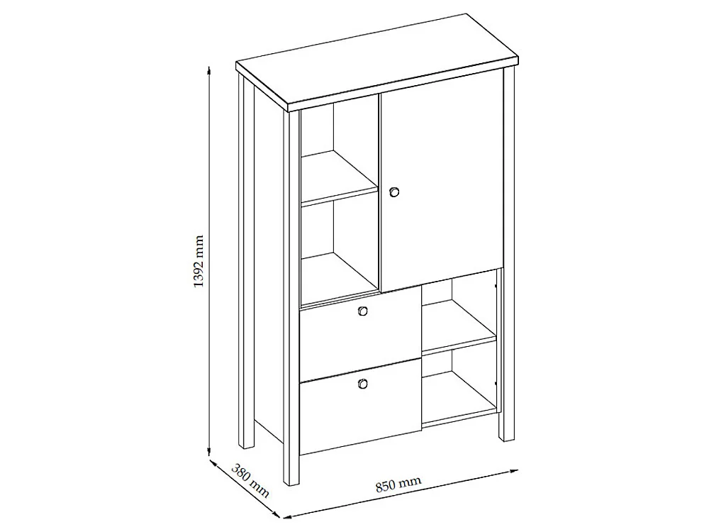 WOHNWAND 4-TEILIG Melini schiefergrau / Eiche Delano hell 286 / 38 / 200cm
