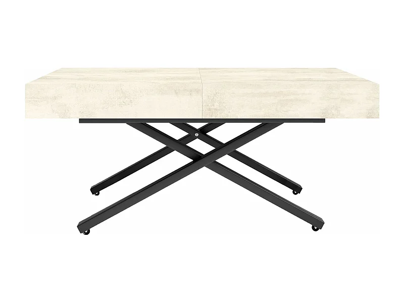 COUCH-/ESSTISCH Sanna X Chromix weiß 120 - 200 / 80 / 27 - 80cm