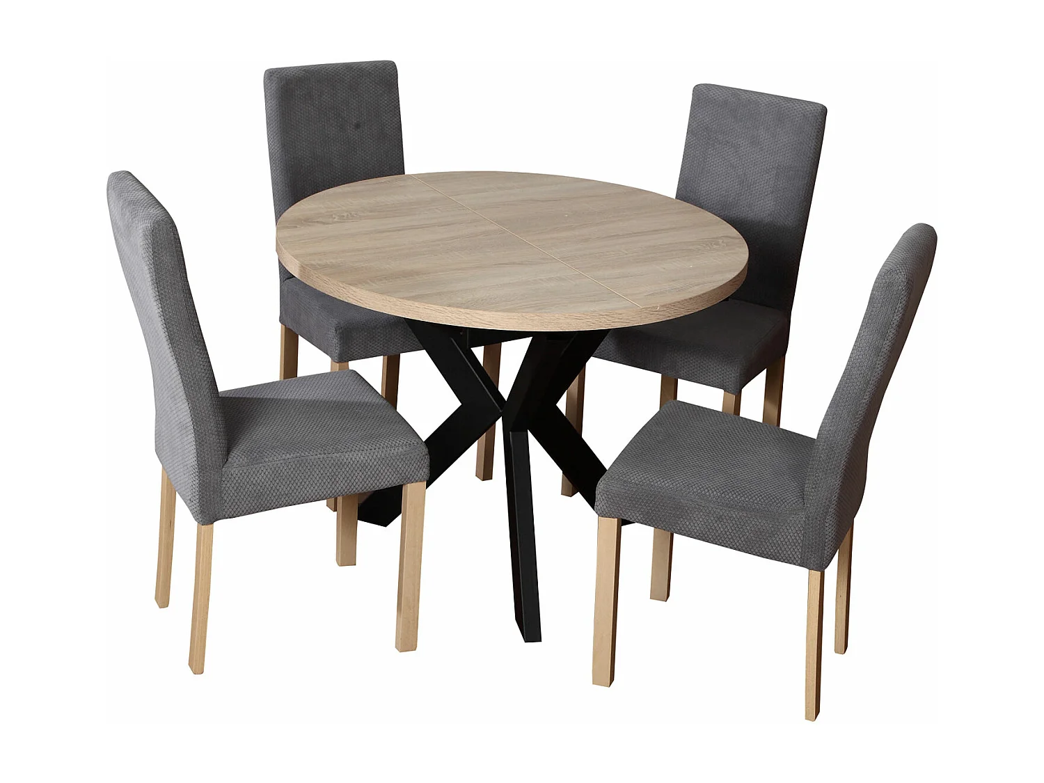 ESSTISCH Agnes Sonoma Eiche / Weiß 100/138 / 100/ 76cm