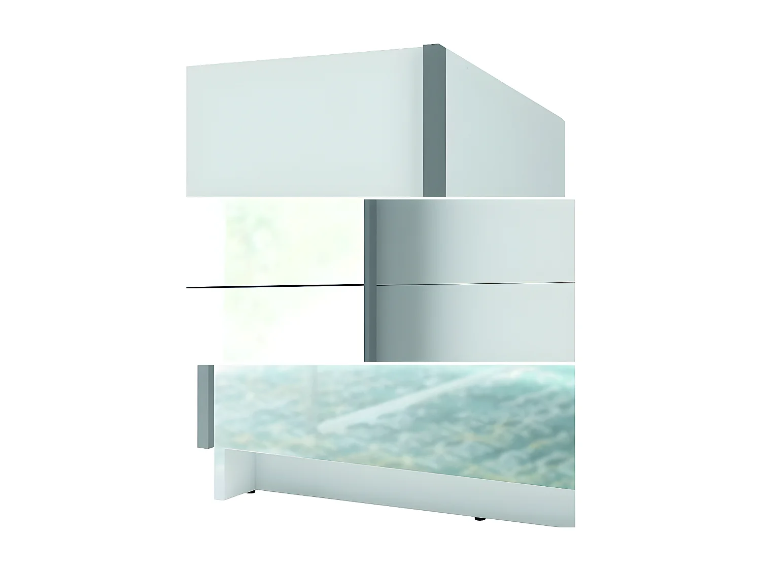 SCHWEBETÜRENSCHRANK Arsala Weiß 200 cm / 62 cm / 207 cm