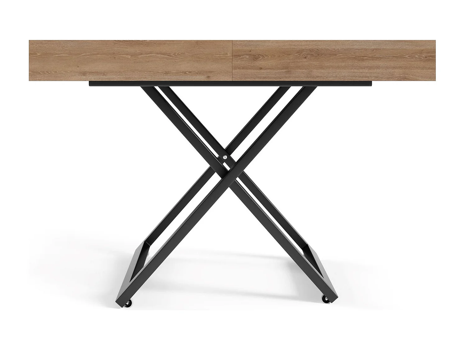 COUCH-/ESSTISCH Sanna X Davos Eiche trüffelbraun 120 - 200 / 80 / 27 - 80cm