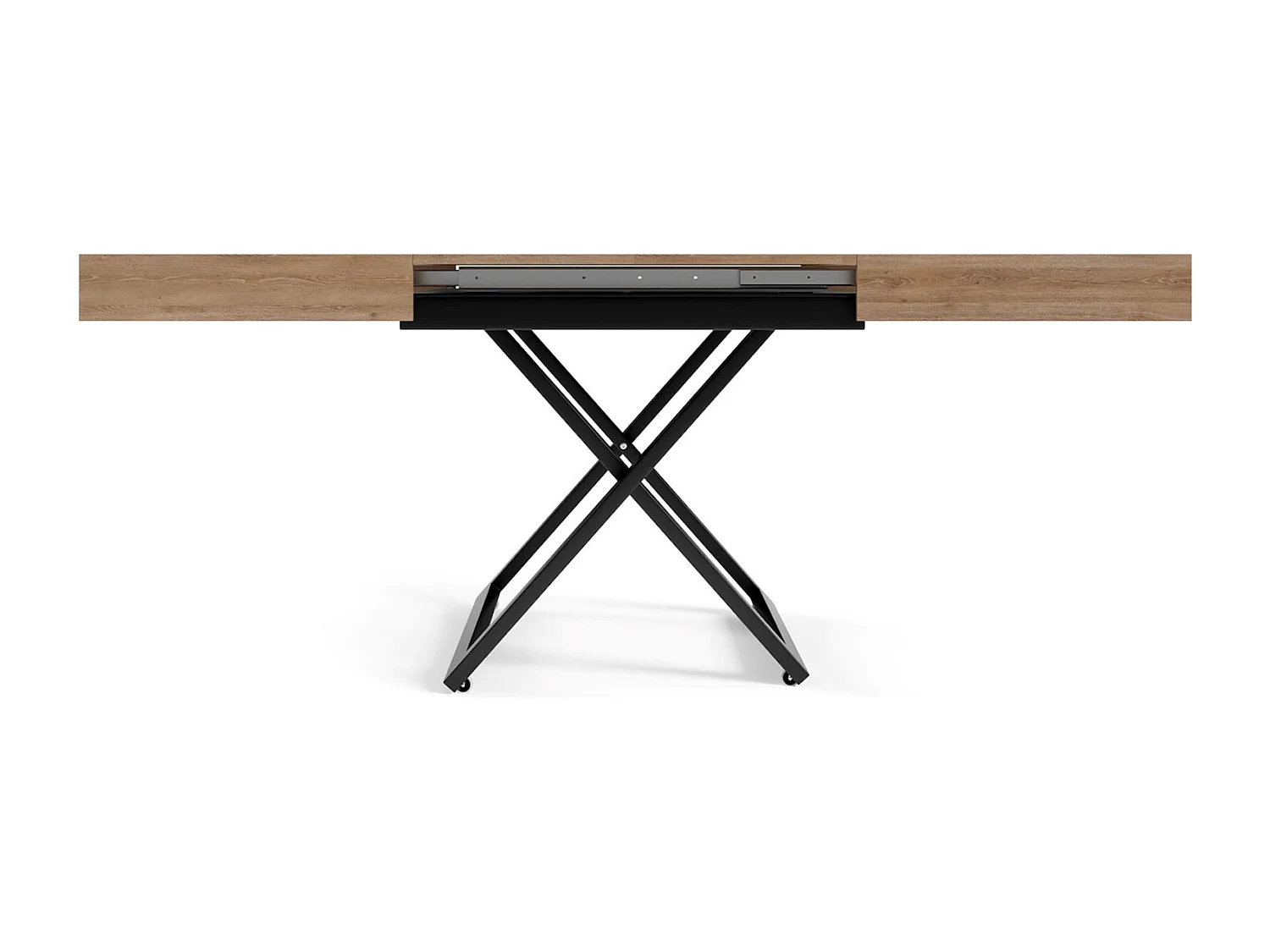 COUCH-/ESSTISCH Sanna X Davos Eiche trüffelbraun 120 - 200 / 80 / 27 - 80cm