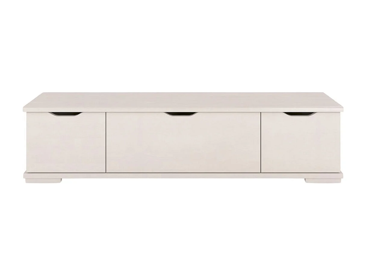 Meuble tv en bois hêtre VISBY ARHUS avec tiroirs / blanc