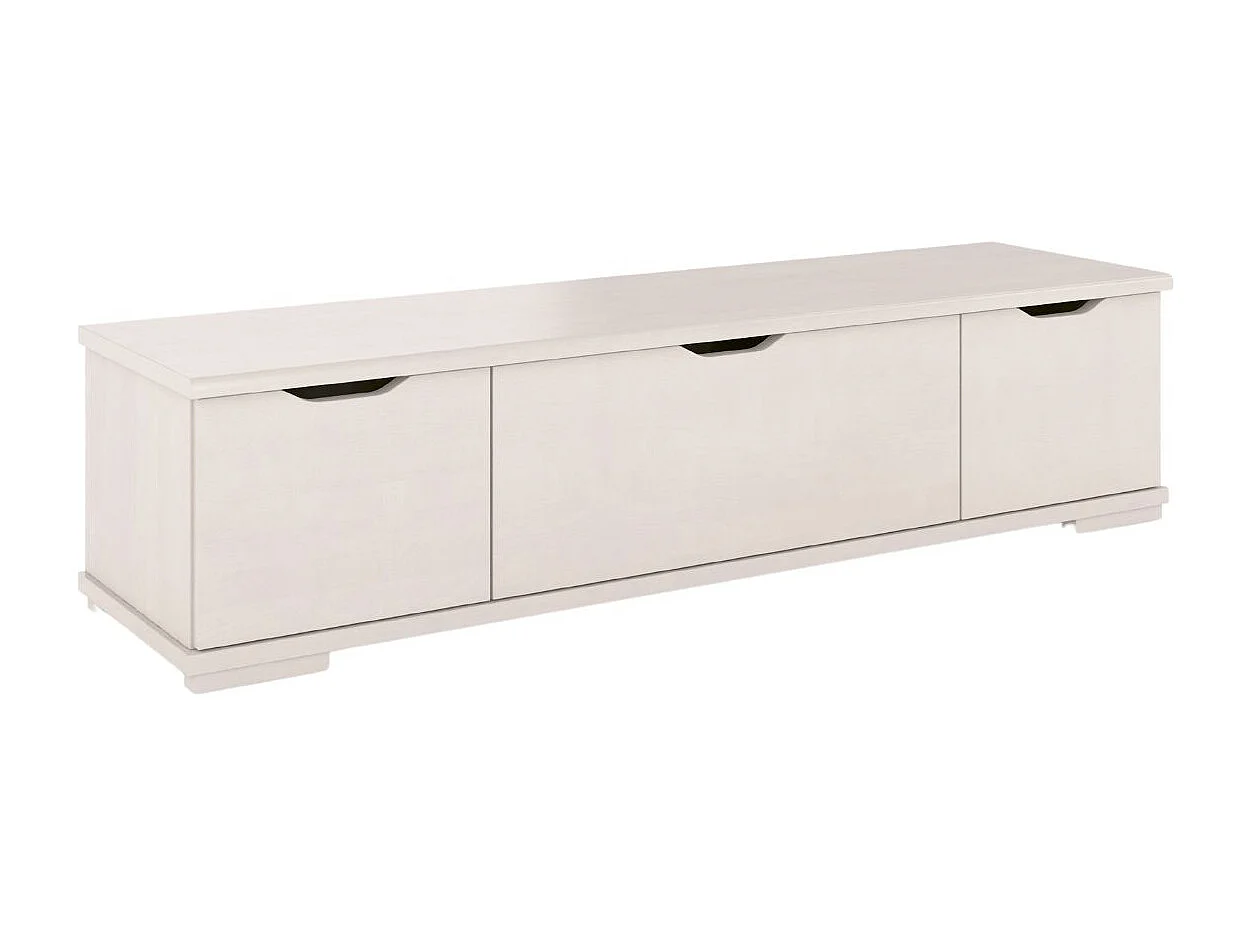 Meuble tv en bois hêtre VISBY ARHUS avec tiroirs / blanc