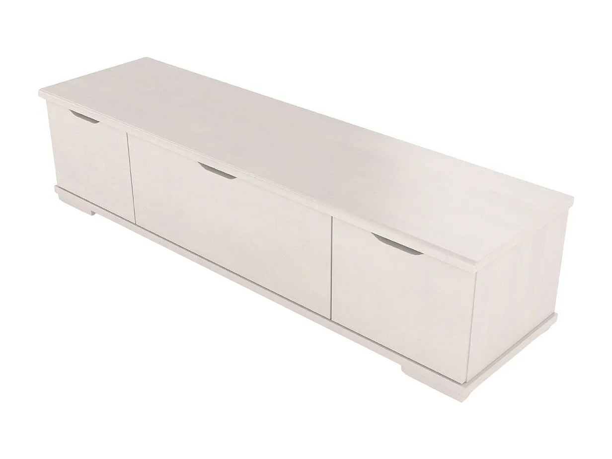 Meuble tv en bois hêtre VISBY ARHUS avec tiroirs / blanc