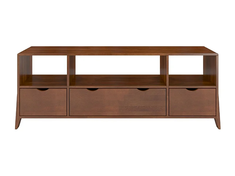 Massivholz-tv-schrank Gdynia, buche - lackiert, nussbaumfarbe