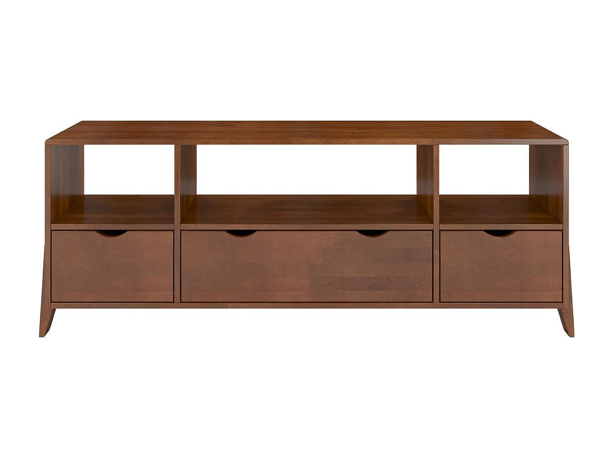 Meuble tv en bois de hêtre VISBY GDYNIA sur pieds / noyer