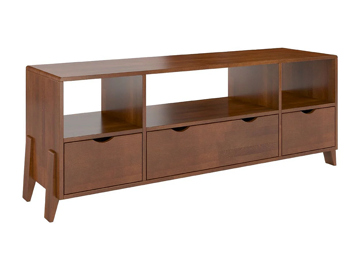 Meuble tv en bois de hêtre VISBY GDYNIA sur pieds / noyer