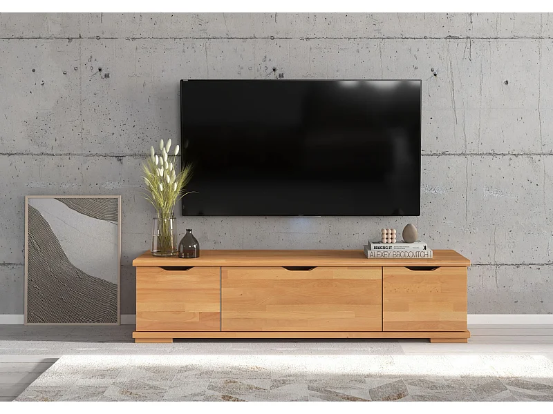 Massivholz-tv-schrank Arhus, buche - lackiert, naturfarben