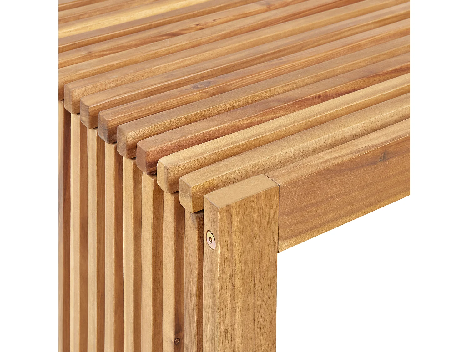 Table de salle à manger de jardin BELLANO 70 cm 120 cm Acacia Marron