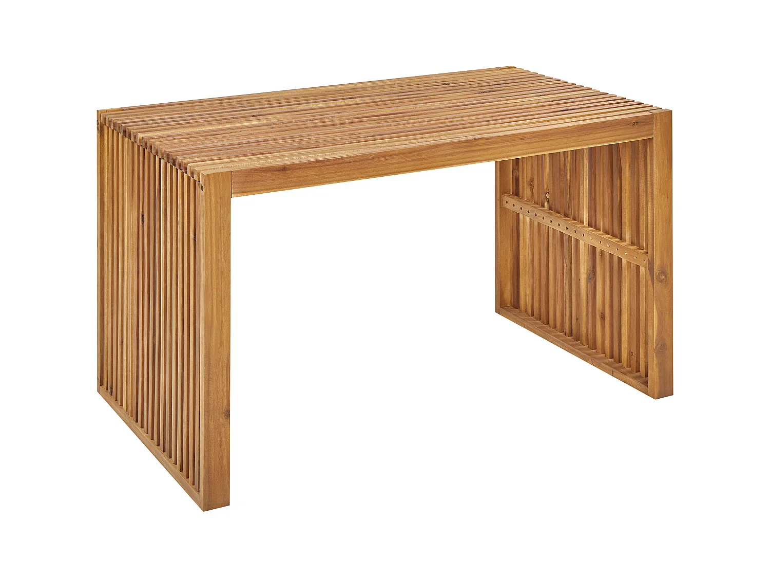 Table de salle à manger de jardin BELLANO 70 cm 120 cm Acacia Marron